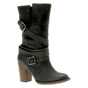 Aldo leather Padden Calf Chunky Heeled Boots